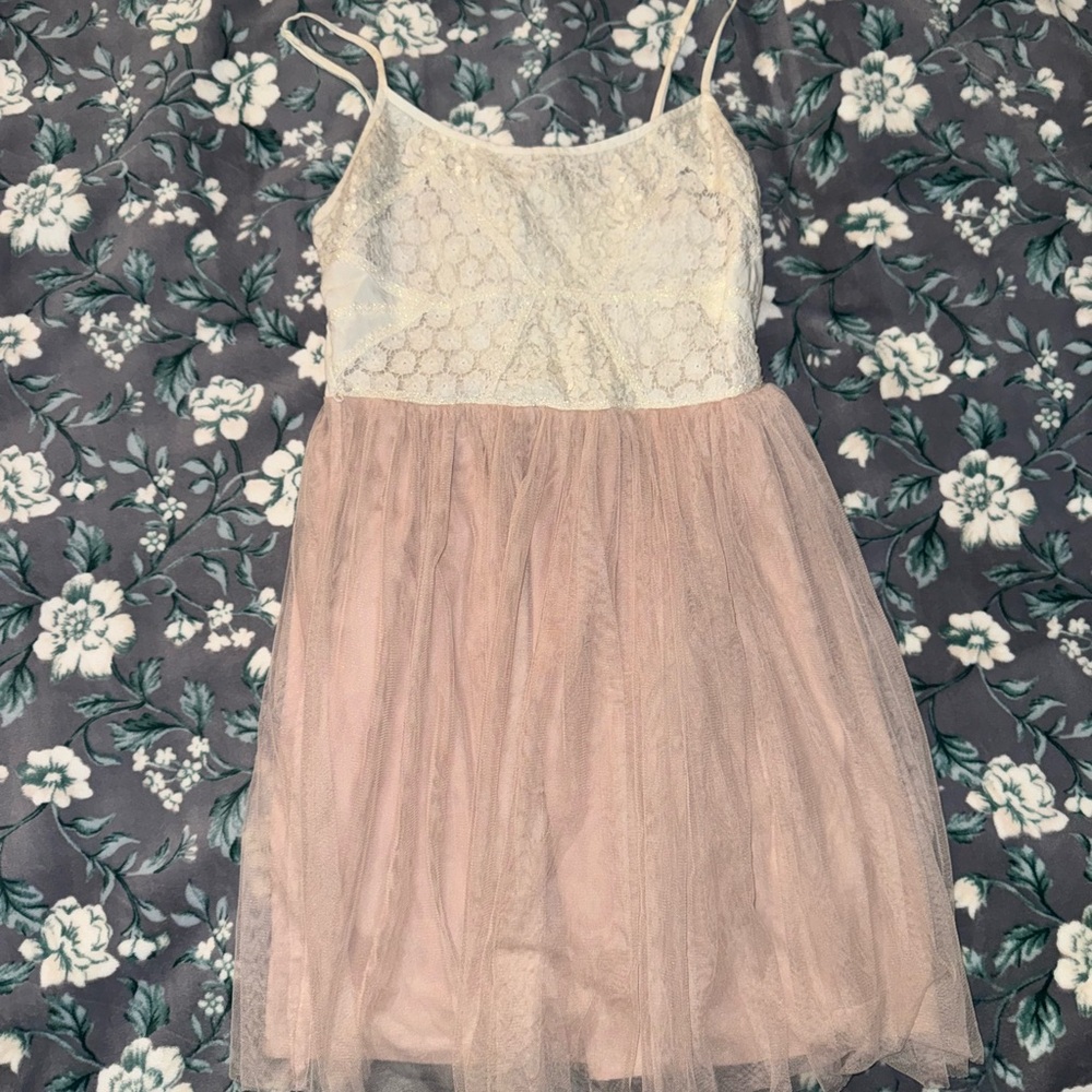 Elegant Pink and White Dress